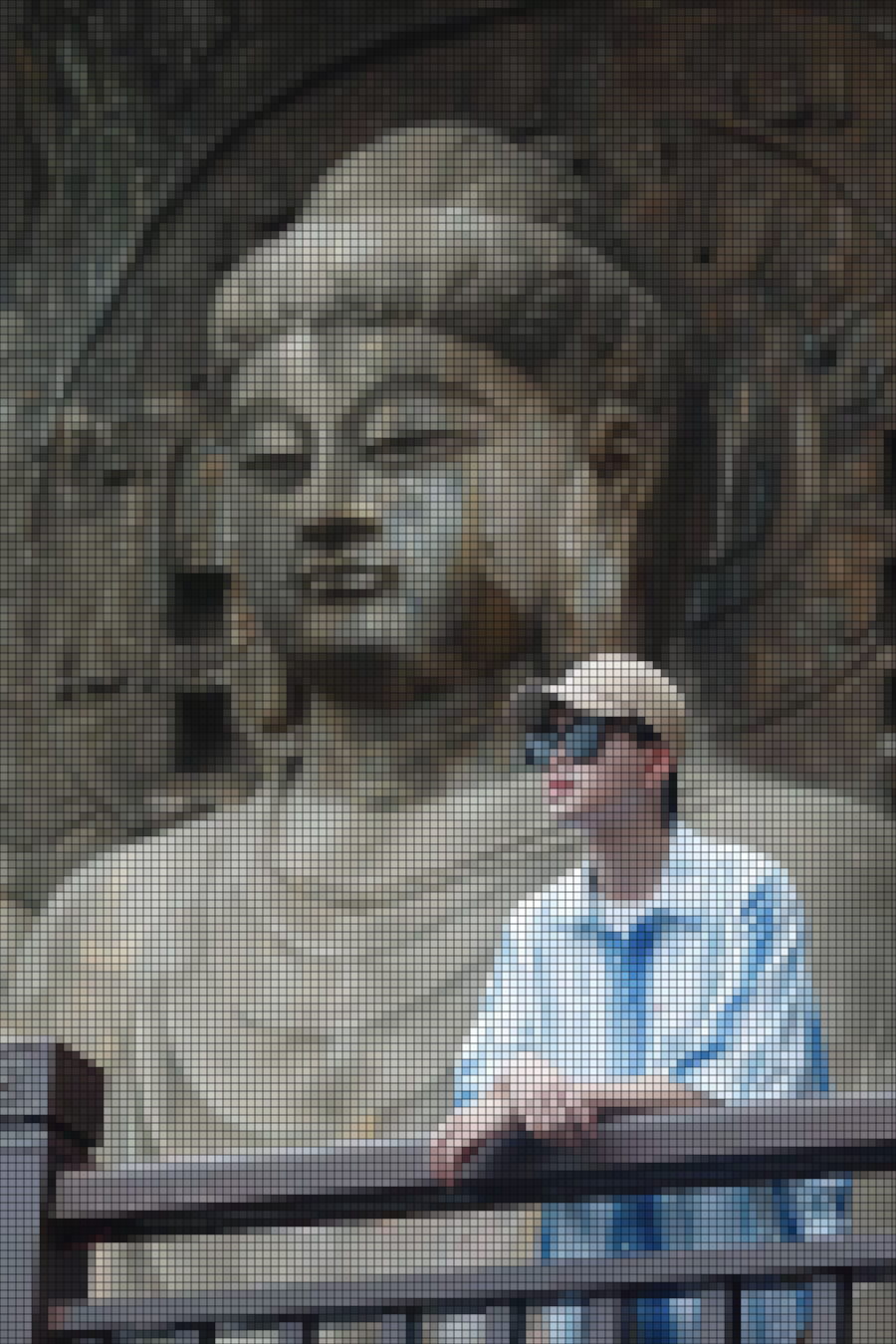 Isaac's mosaic-effect profile photo, made with the tool on this site